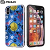 Black Wave TPU Bumper Printed Acrylic Ethnic Wind Assorted Flowers Phone Case For iPhone XS Max Pattern Back Cover