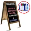 Rustic Wooden A-Frame Chalkboard/ Freestanding Sidewalk Message Board/ Sturdy Double sided Sandwich Board Sign/ Large 40" x 20"