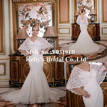 Soft And Beautiful Lace Mermaid Wedding Dress Patterns With A Detachable Jacket Convertible Soft And Beautiful Lace Mermaid Wedding Dress Patterns With A Detachable Jacket Convertible