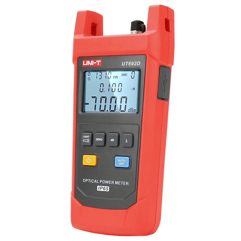 UNI-T UT692D Optical Power Meter Measurement Range -70 to 10dBm 800-1700nm InGaAs Backlight Tool IP65 Professional Tester