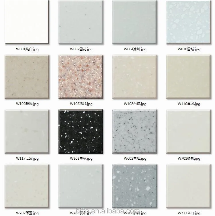 聚酯树脂固体表面人造石平板高密度平板地板墙砖