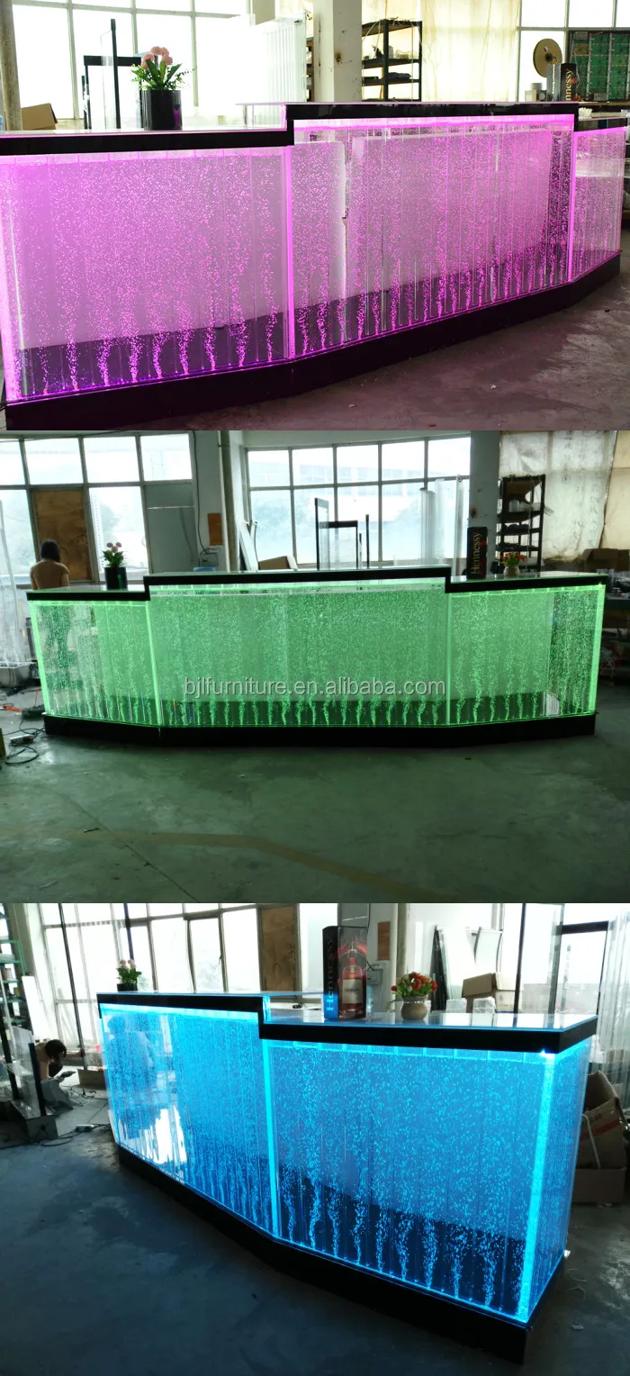 Customized Size Acrylic Bubble Bar Counter / Bar Illuminated Led
