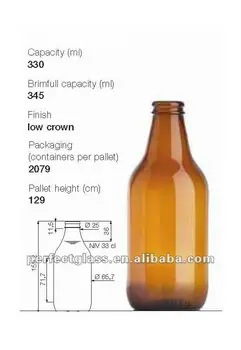 330ml Amber Stubby Beer Bottle - Buy Beer Bottle,Amber Bottle,300ml