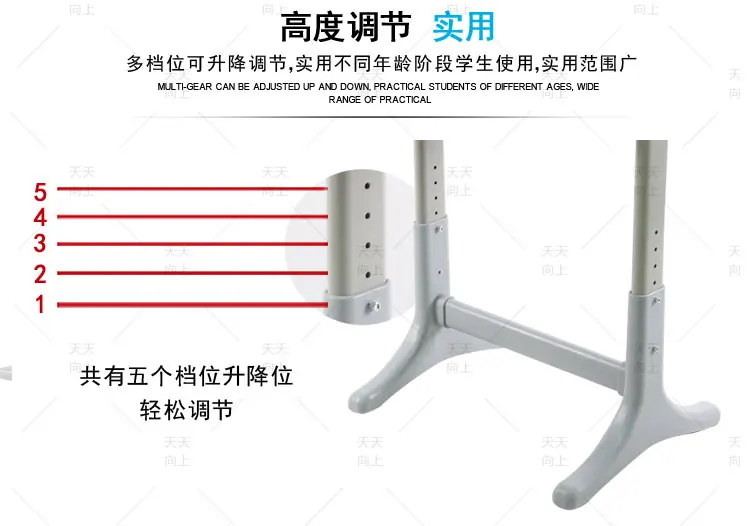 Adjustable School Desk and Chair Fixed Student School Chair and Desk Set Classroom Furniture