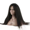 Wholesale full 100% human hair cuticle aligned afro kinky straight virgin chinese mongolian hair lace wig