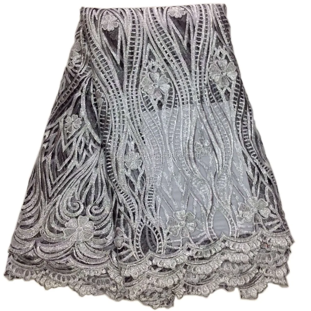 Free Shipping Lace Fabric Market In Dubai High Quality Embroidery Mesh Sequin Dubai Laces Hy0517