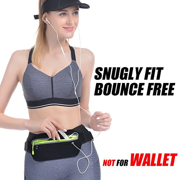 Free Logo Waterproof Reflective Waist bag Fanny Pack Running Belt for men and women