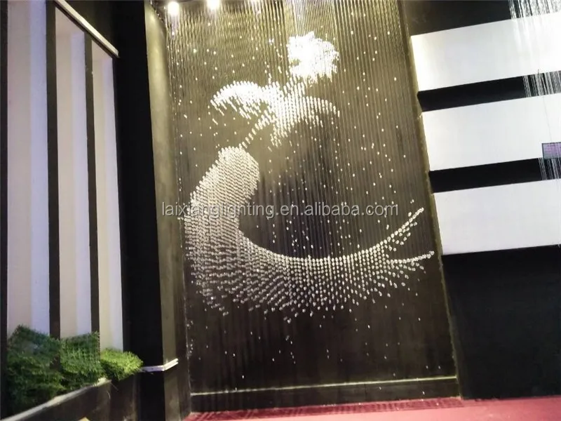 3D background decorative k9 crystal beaded curtain