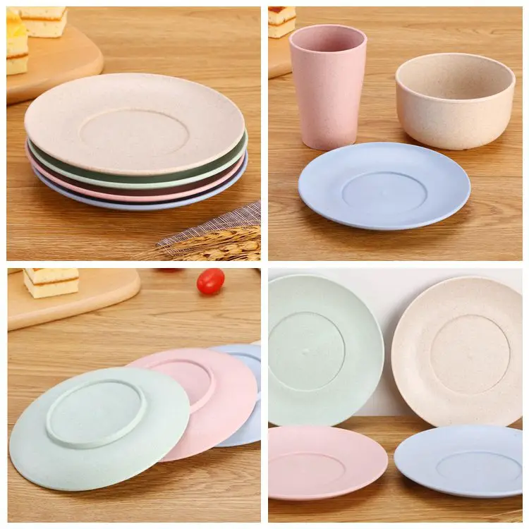 Environmental Natural Wheat Fibre Plate Set - Buy Kids Plate Sets ...