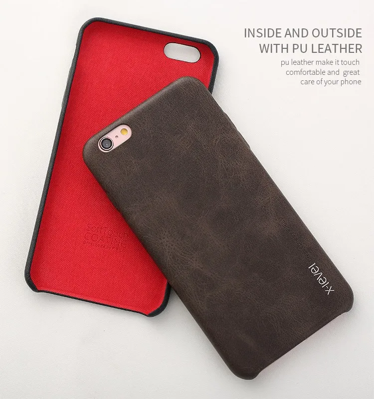 Luxury Slim Mobile Phone Back Cover Leather Back Case For Iphone 6/6