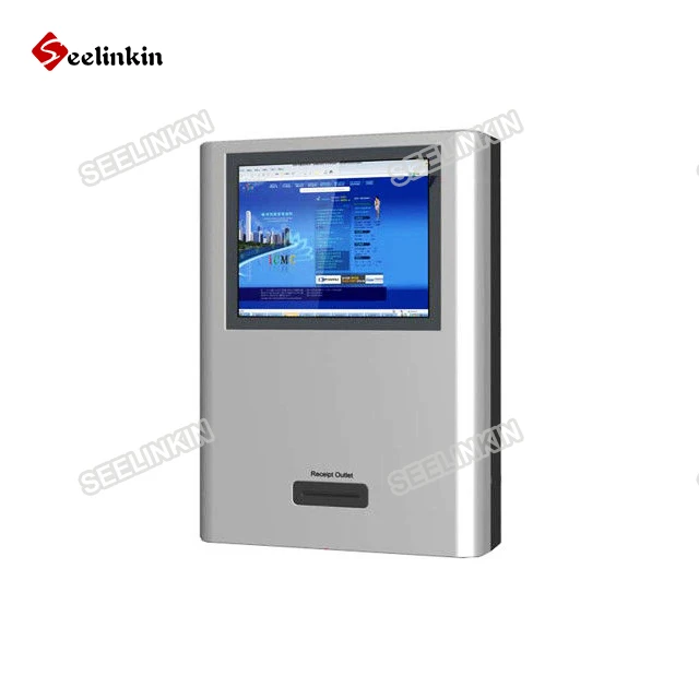 Seelinkin Queue Management System Ticket Dispenser Wall Mounted Kiosk