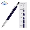 6 in 1 Touch Screen Stylus Laser multi function pen with Spirit Level Ruler Screwdriver