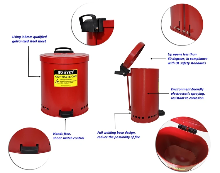 Fireproof Oily waste can 35L