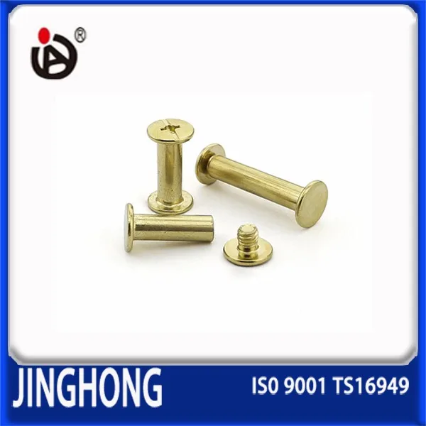 Hardware Fastener Products Copper Nickel Plating Account Book Screw Sex