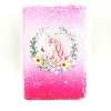 Gradient color sequin glitter note book unicorn cartoon custom print high quality pink hardcover journal
