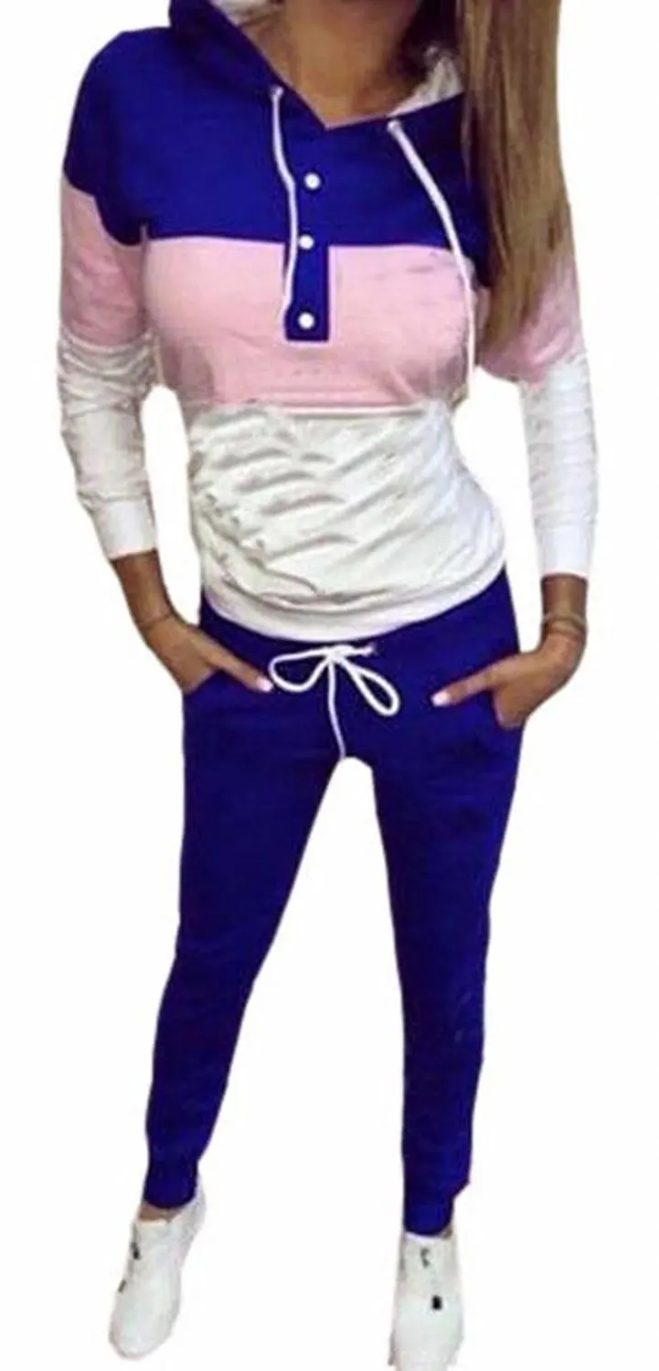 Cromoncent Girl Casual Pullover Hooded Pants Ear Two Piece Sets Sweatshirts Pink Red 2T