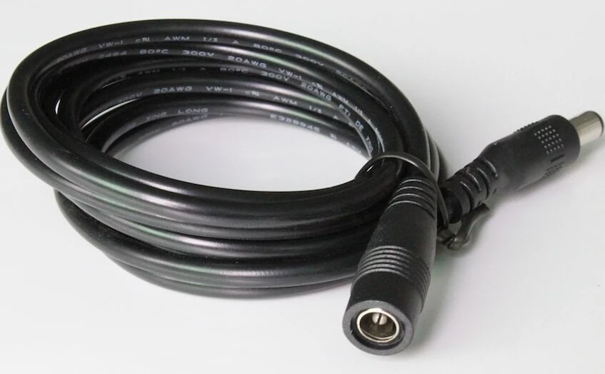5.5x2.1mm 1M/2M/3M DC Power Connector Extension Extend Wire Cable Cord For LED Strip Light 5050 or 3528 or CCTV Car Charger