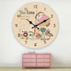lemon outdoor street clock wooden analog frog clock