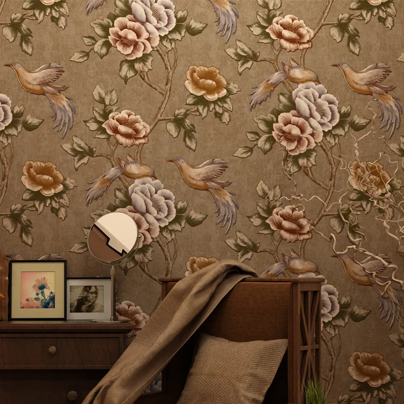 18 Wallpaper Dinding Vintage Flower  Joen Wallpaper