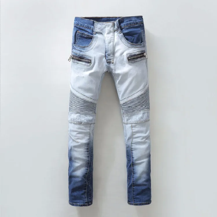 straight biker jeans