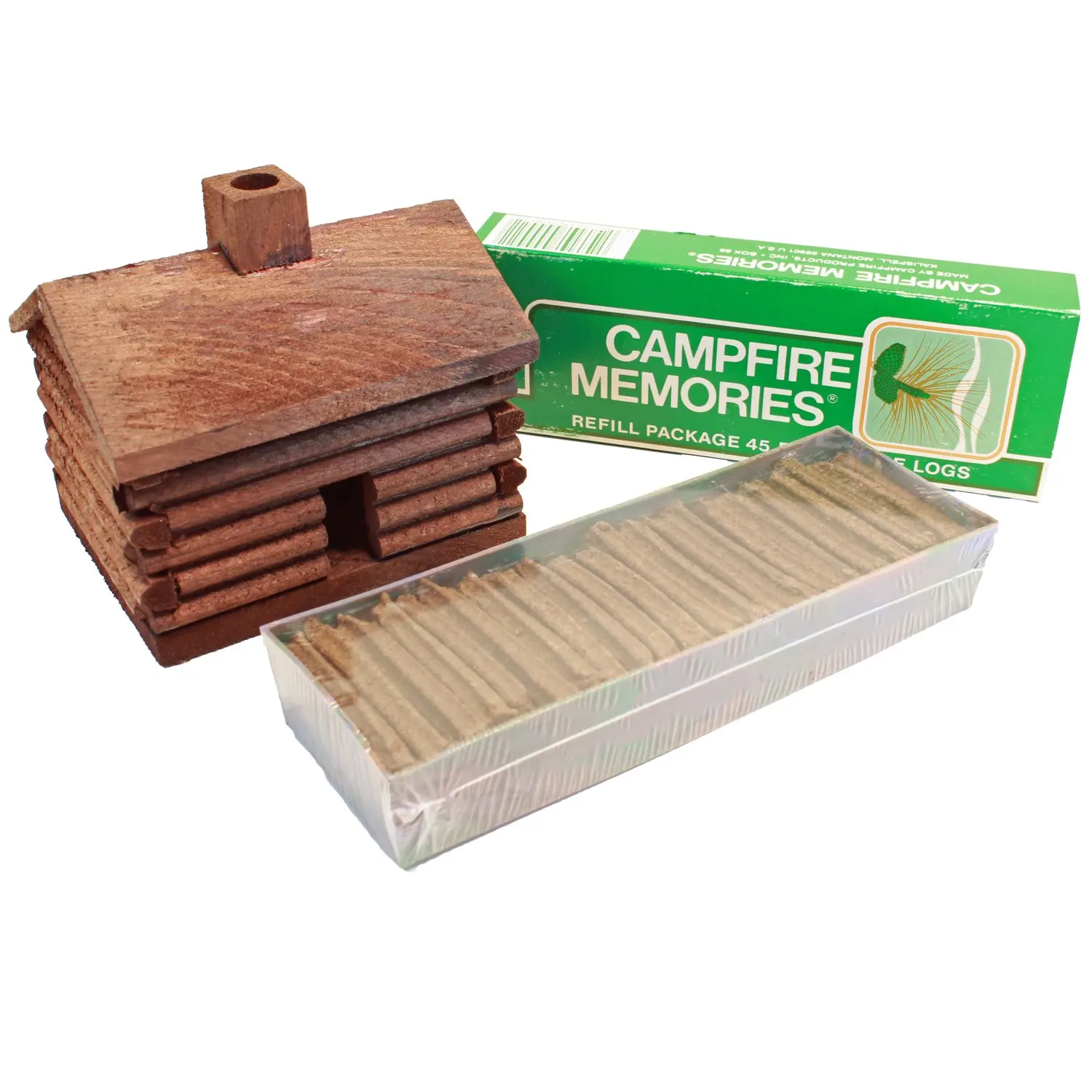 Buy Original Campfire Memories Log Cabin Incense Burner Plus 45