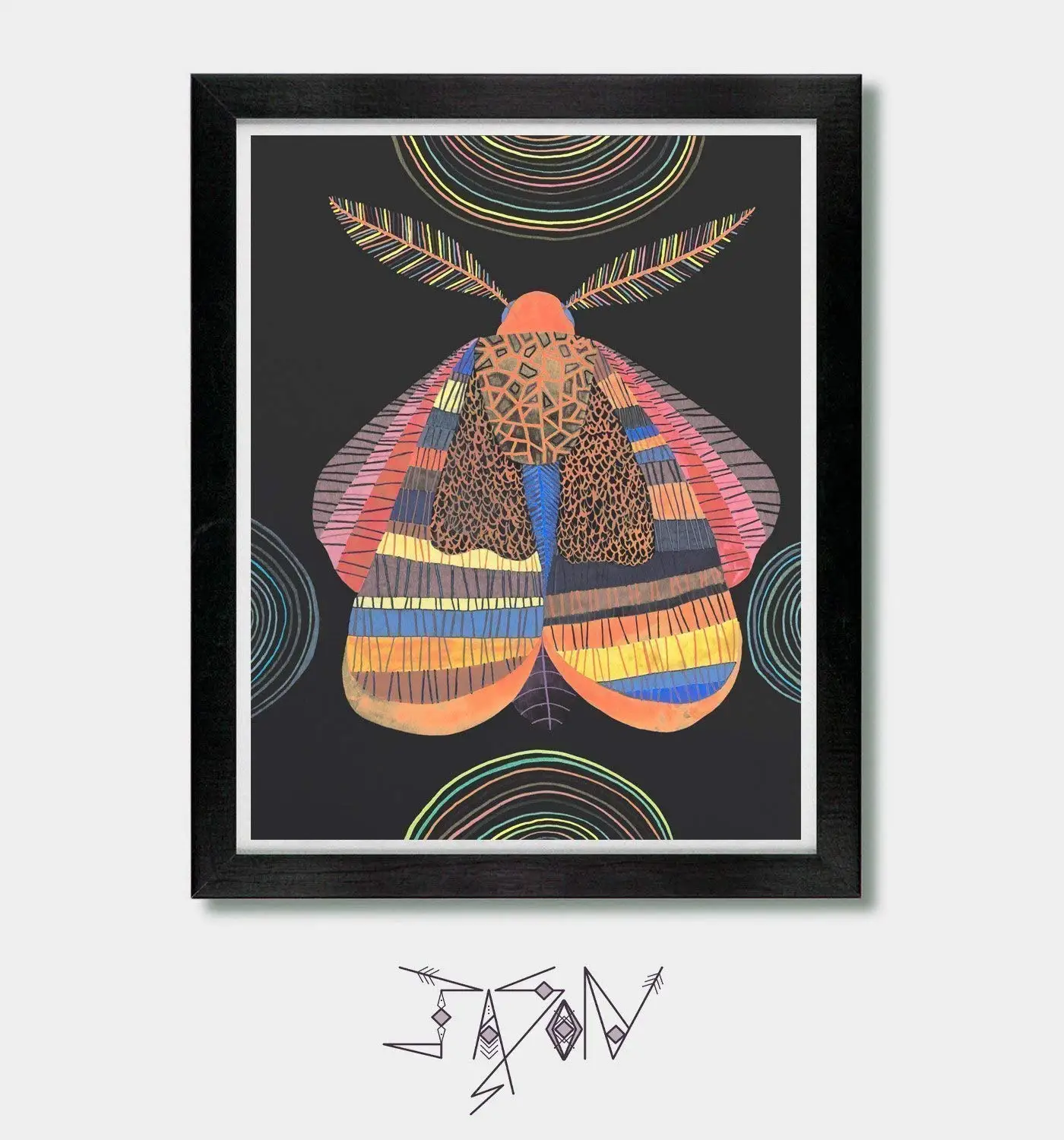 Nursery Erfly Wall Art Find Moth Night Artwork Moon Insects Nursery Art