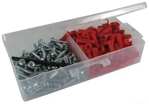 L.H. Dottie K6COTP Anchor Kit, 10 by 1-Inch Length Screw, 22 Anchor, Red
