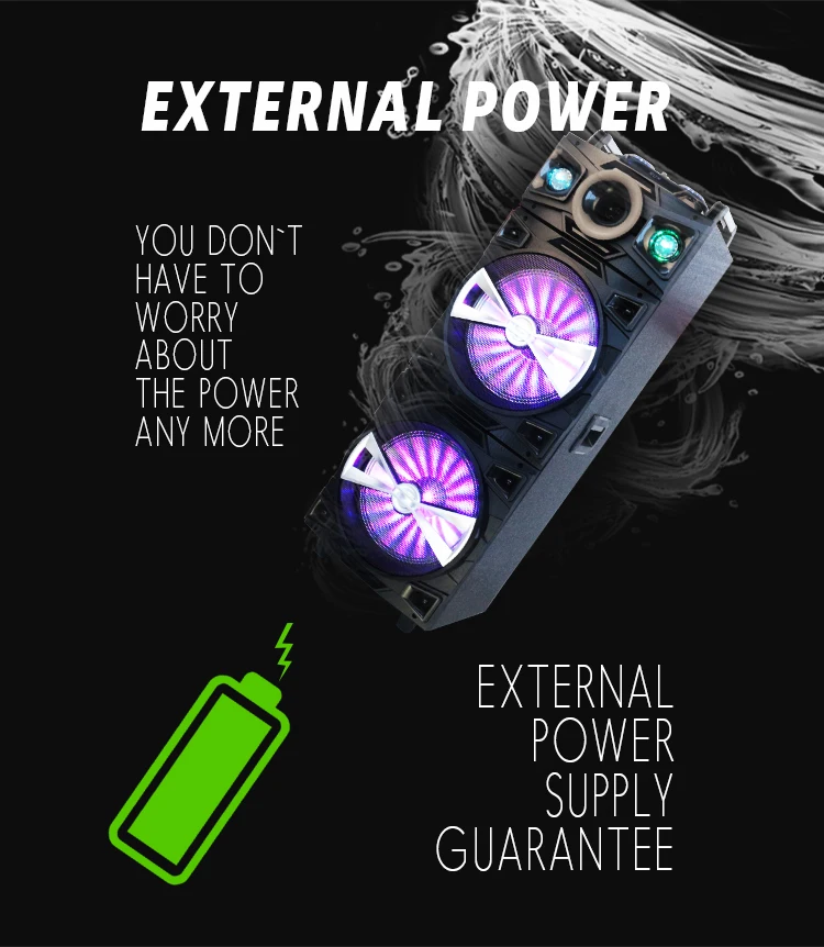 LED LIGHT portable trolley speaker portable audio speaker - ANKUX.COM