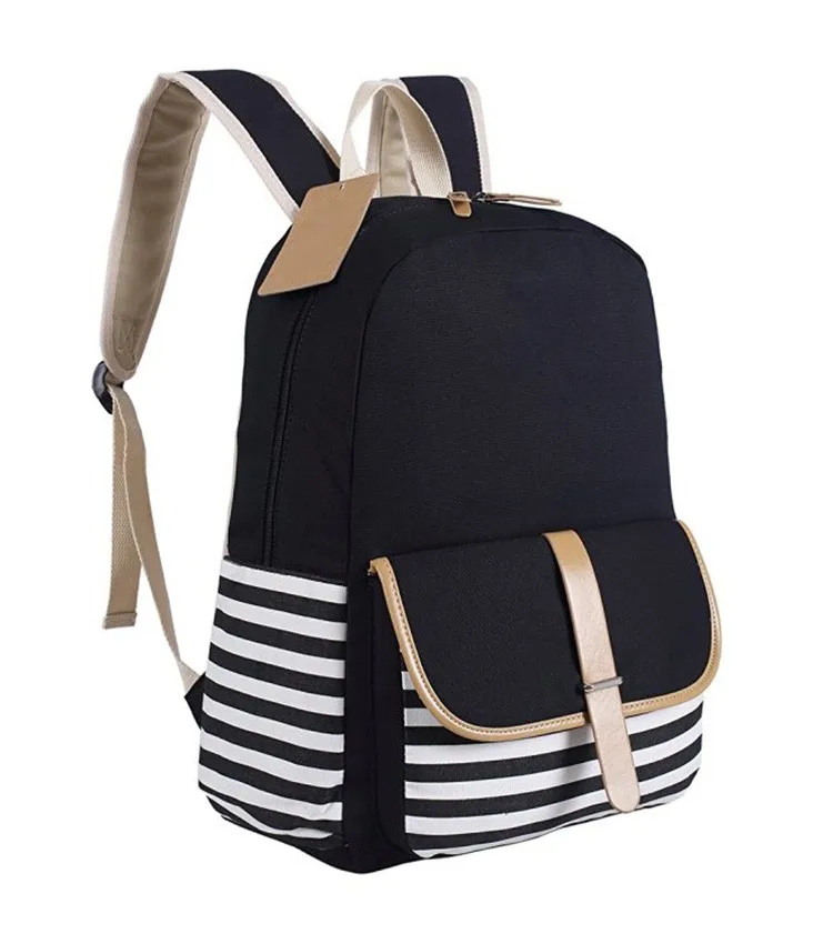 High Quality Spacious Canvas Custom Name Brand College High Class Student School Bag Models