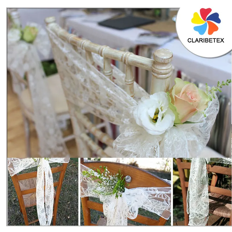 white lace chair sashes