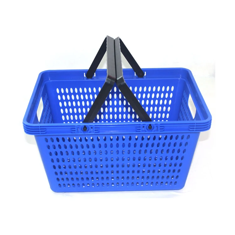 Plastic Collapsible Market Tote Shopping Basket Mesh Shopping Basket