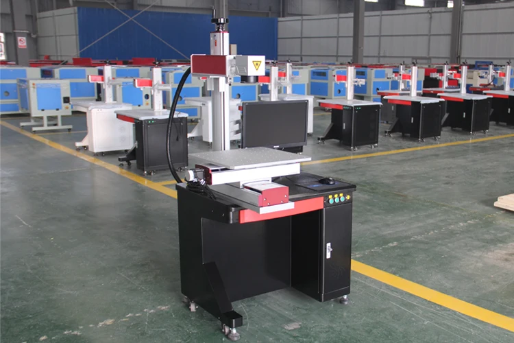 CNC Raycus 20W Fiber Laser Marking Machine With Slide Worktable 18x18 inch