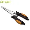 Fishing Long Nose Pliers Stainless Steel Fish Hook Remover Split Ring Pliers Fishing Line Cutter Tools for Freshwater Saltwater
