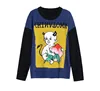 Chinese Style Wool / Viscose Retro Chic Pullovers O-Neck Jacquard Casual Knitted Sweater For Women Crew Neck Sweater Mens