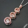 Best cost effective dancing diamond gemstone circle fashion charm 925 cage 3 stone pendants wholesale jewelry