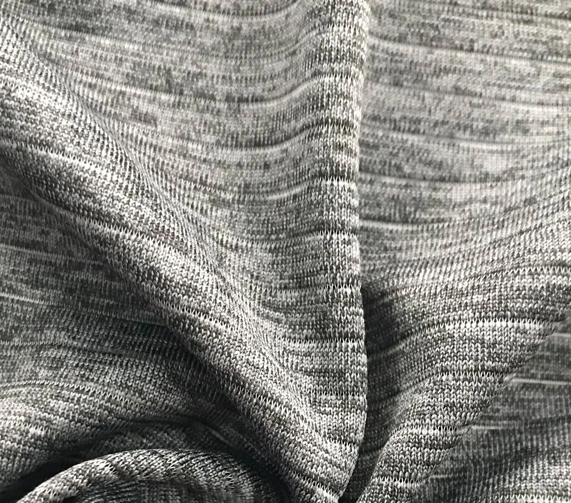 Warp Weft Knitted Fabric For Yoga Sportswear T Shirt Space Yarn Dye ...