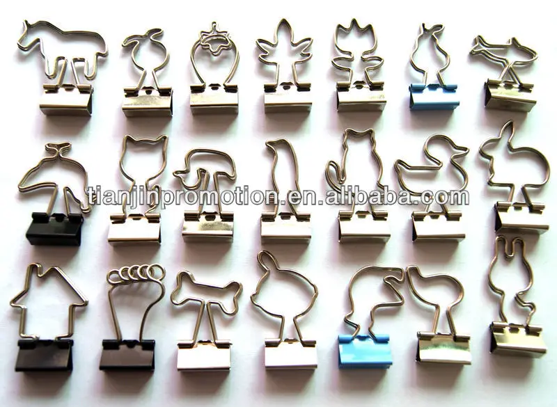decorated binder clips