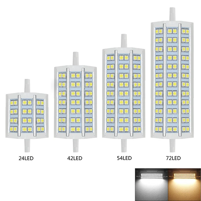 R7S LED 118mm 78mm Dimmable COB Lamp Bulb Glass Tube 15W 30W Replace Halogen Lamp Light AC 220V 230V R7S Spotlight