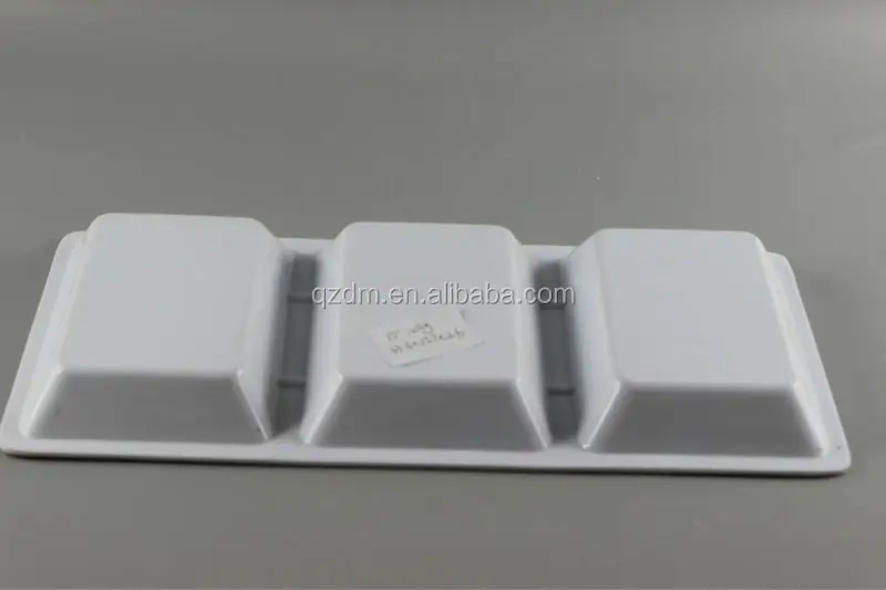 Melamine 3 Section Snack Tray