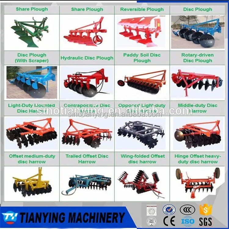 High Quality Hydraulic Trailed Offset 24 Pieces Working Depth 2.5m