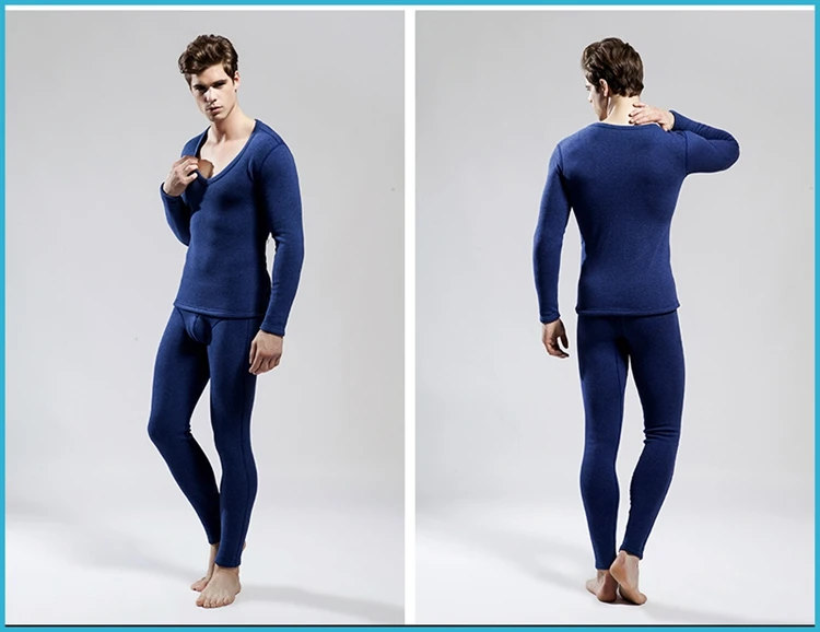Lower Vneck Winter Heated Thermal Underwear Polartec Fleece Polypropylene Young Men Baselayer
