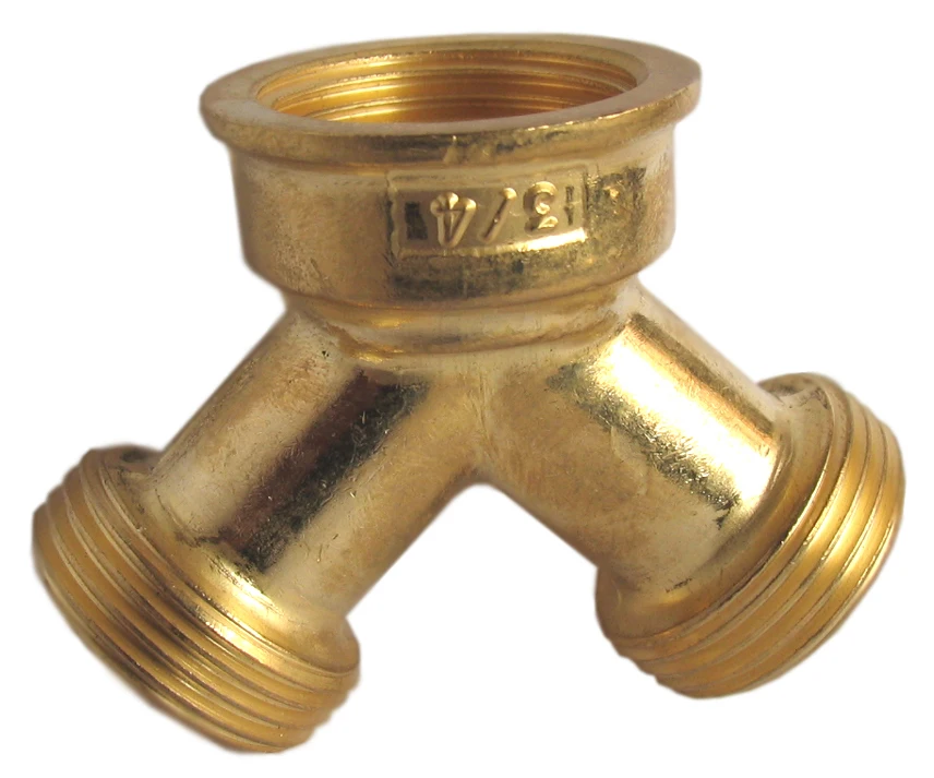 Brass Garden Coupling Pipe Y Connector Garden Brass Fitting For Garden ...