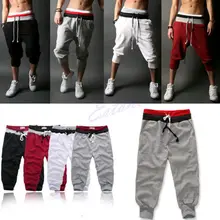 Men Sports Pants Harem Training Dance Baggy Jogger Casual Trousers Shorts Slacks
