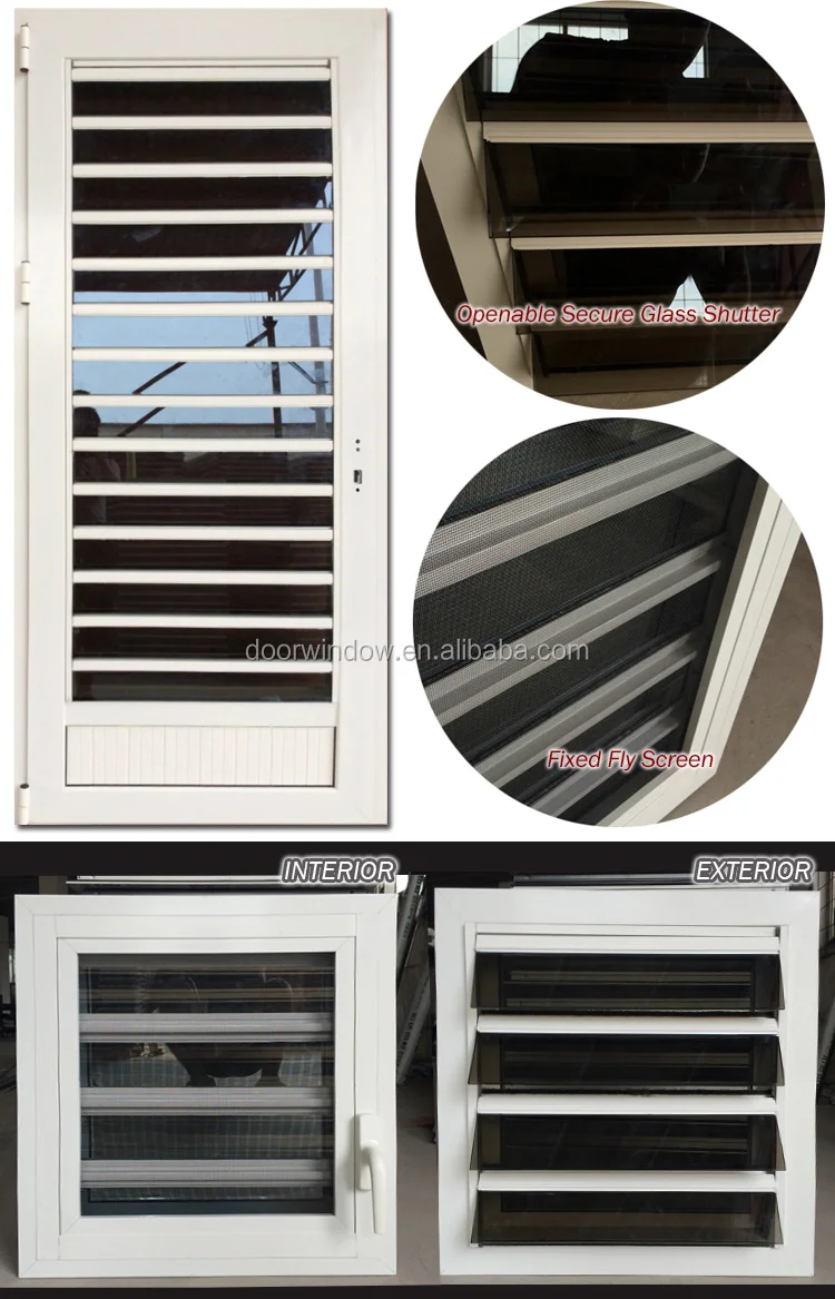 Adjustable Glass Louver Shutter 2 panels shutter windows