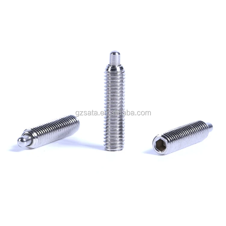 Metric Stainless Steel Hex Socket Spring Loaded Pin Plunger Set Screws