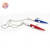 Promotion custom logo stick on wall Table Pens with metal chain and plastic base