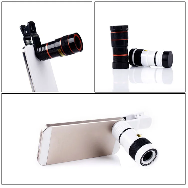 Wholesale Universal Smart Mobile Phone Camera Lens Clip Set 8x Cell