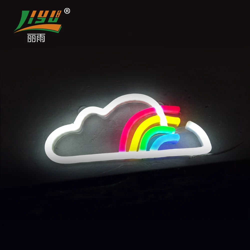 unique fancy decorative led neon rainbow night light