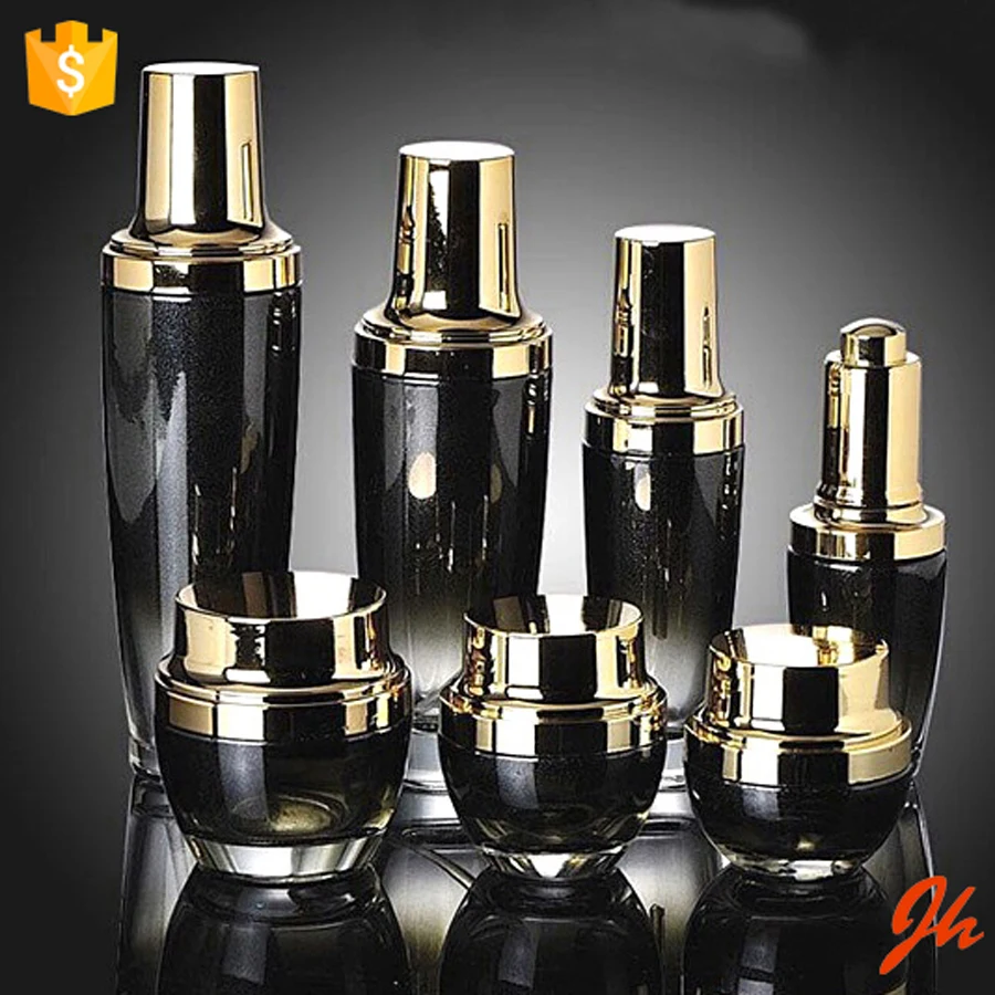 Packaging Empty Black Serum Bottle20g 30g 50g 30ml 50ml 100ml 120ml