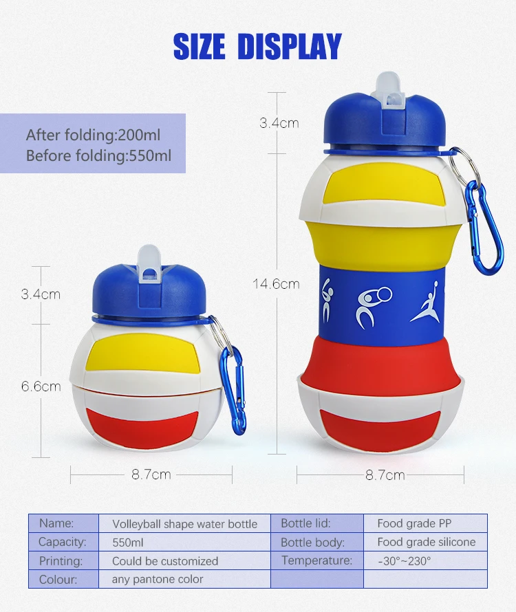 Custom Colorful Cute Ball Shape Free BPA Water Bottle For Drinks